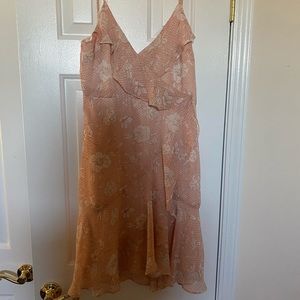 Express pink floral dress size extra small